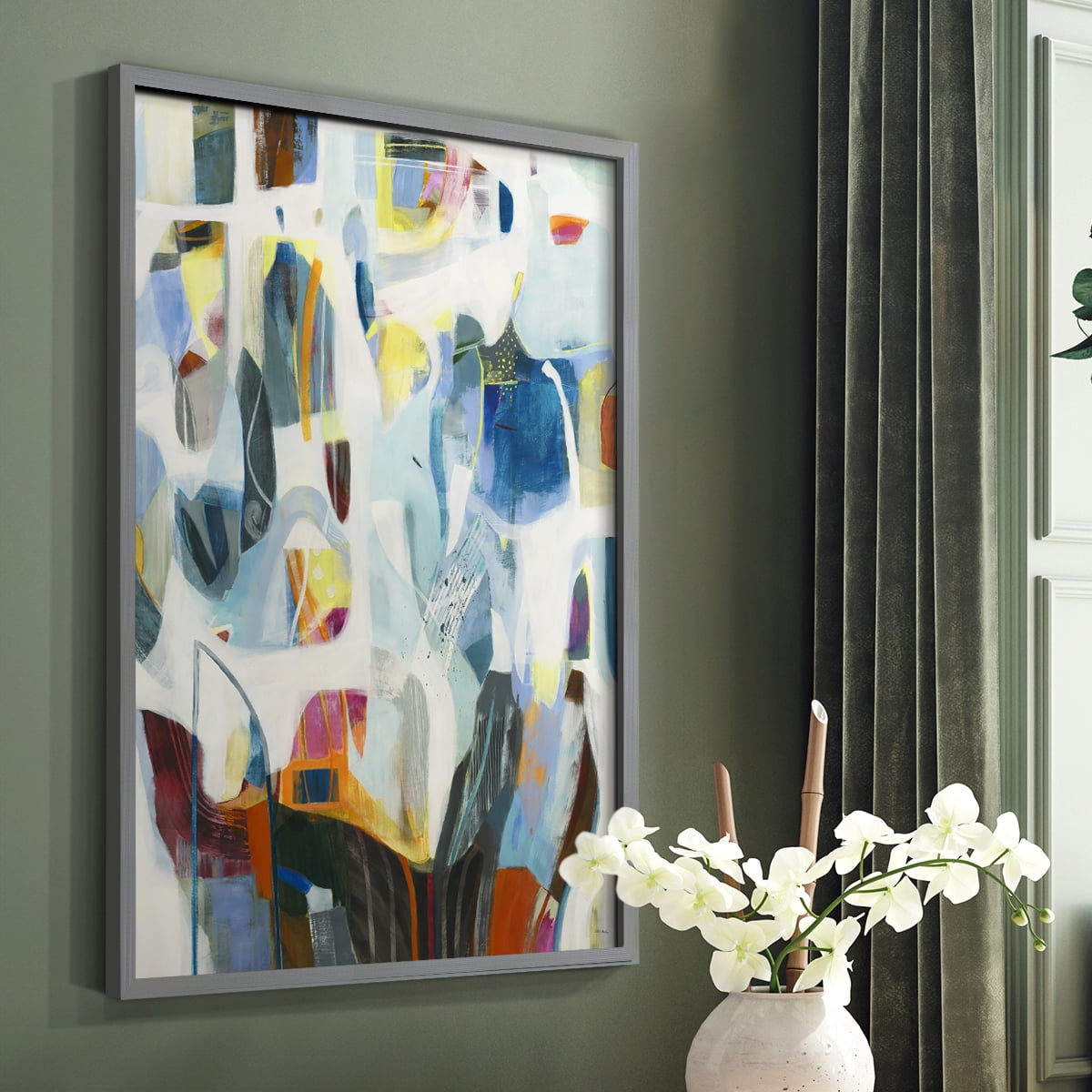 Open Verse in Gray Solid Wood 16 x 20 Framed Print