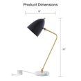 thumbnail image 3 of Posh Living Parth Table Lamp 5ft Power Cord Marble Stone Base Black, 3 of 9