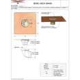 thumbnail image 5 of Stainless Steel Thin Membrane Bowl Deck Drain Fitting Size: 3" No Hub, 5 of 5
