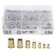 thumbnail image 1 of Tuerca de remache de acero, 220 piezas Hardware de sujeción de tuerca de remache de acero Tuerca de remache de zinc chapada en color Características líderes en su clase, 1 of 8