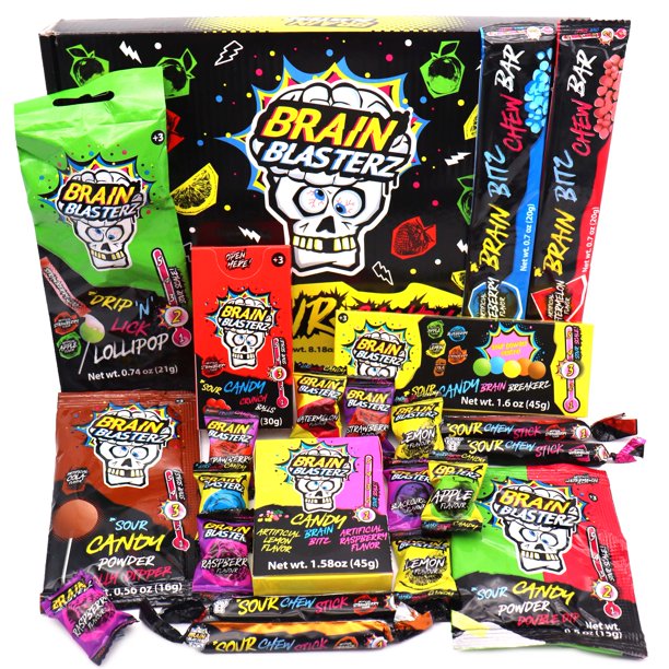 Sour Candy Small Gift Box by Brain Blasterz Sour Candy Gift Basket