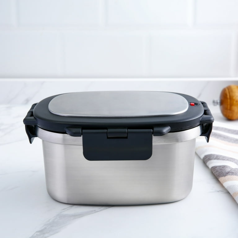 Mainstays 33 oz Rectangular Insulated Food Container, Stainless Steel