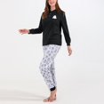 thumbnail image 3 of Conjunto De Pijama Familiar Lindo Impreso Manga Larga Pantalones Largos Conjunto De Ropa De Dormir Cómodo para Hombres Mujeres Niños Negro Mujeres S, 3 of 8