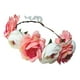 thumbnail image 4 of Diadema de flores para mujer, diadema floral para novia, corona para boda, tocado para fiesta Rosa beige, 4 of 6