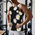 thumbnail image 5 of Susaid Daisies Flowers Print Men's Sleeveless Workout Running Tank Top Dry Fit Athletic Gym Sports Swim Beach Muscle Bodybuilding Shirts-X-Large, 5 of 7