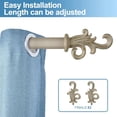 thumbnail image 3 of Urbanest Adjustable Single Curtain Rod Set Gilded Coda Finials – 1 - Inch Diameter, With French White Rod, 84–120 Inches, 3 of 6
