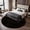 Black, variant on Round Faux Carpet Suitable for Living Room & Bedroom - Plush Soft Machine-Washable Rug with Complete Sizes, Jumbo Circular Suitable for Spaces, Modern Minimalist Decor, Christmas Gift Idea (No)