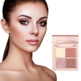 thumbnail image 2 of Four Color Eyeshadow Palette, Matte Finish Eyeshadow Quad with Highly Pigmented Shades, Versatile Eye Makeup Palette for Day and Night Looks, 2 of 6