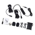 thumbnail image 2 of valier omnidireccional doble Micrófono de condensador con clip para Canon Nikon Cámara réflex digital Sony para iPhone Grabadores de audio para teléfonos Samsung Huawei PC y grabación de otros juegos BOYA Micrófono, 2 of 7