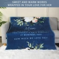 thumbnail image 5 of Mothers Day Blanket Gifts for Mom Super Soft, Warm and Comfy, Mothers Day Blanket Gifts for Mom from Daughter Son, Mom Birthday Gifts I Love You Mom, Throw Blanket 60" x 50", Blue, 5 of 6
