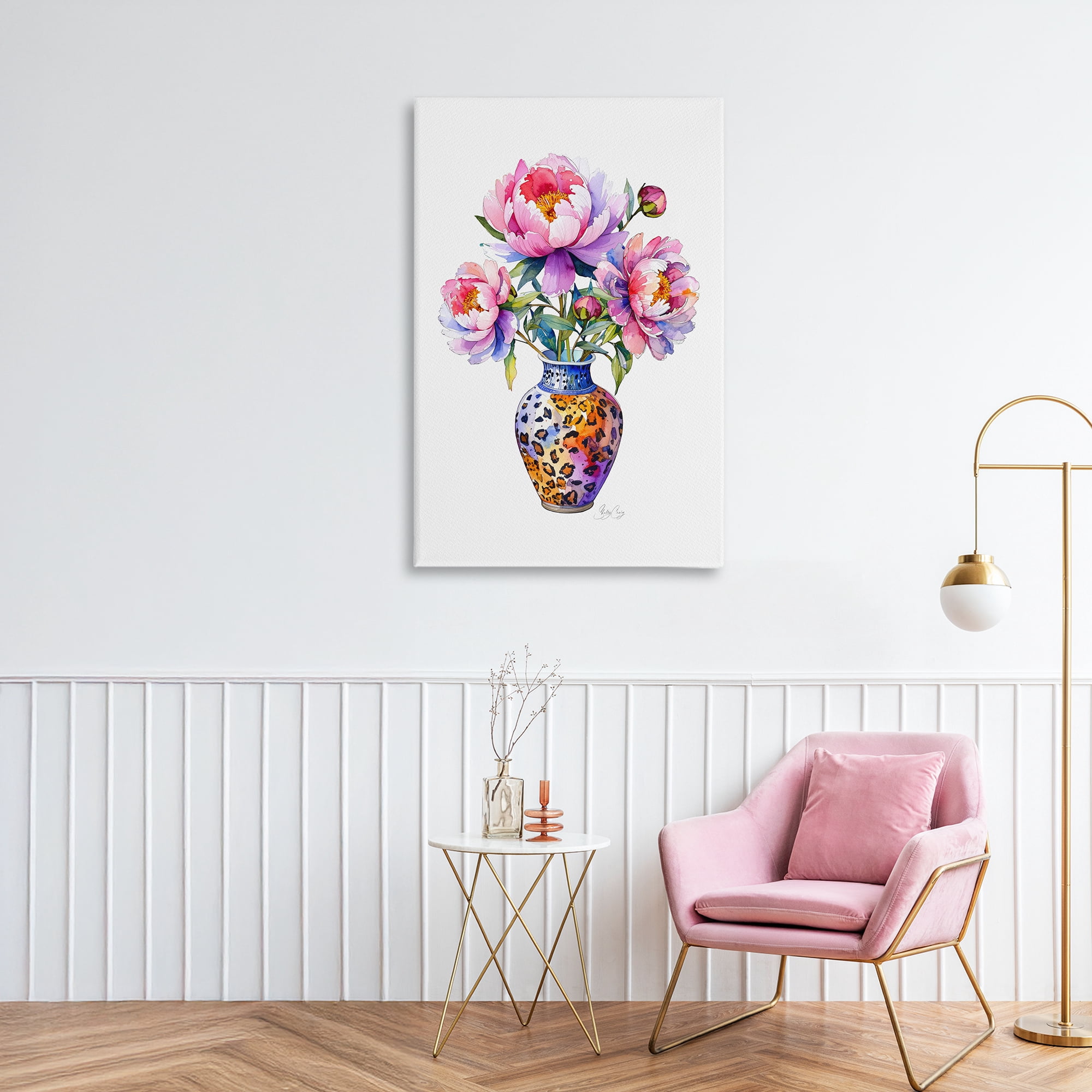 Stupell Industries Fierce Blooms Flower Vase Canvas Wall Art, design by Shelly Craig