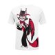 thumbnail image 5 of Hazbin Hotel Moda Casual Mujer Impreso Cuello Redondo Manga Corta Camiseta Top Blanco/S, 5 of 5
