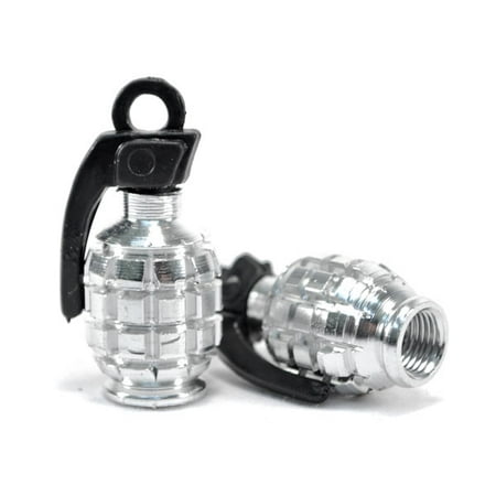 - Krator Motorcycle Black Tire Wheel Grenade Valve Caps For Harley Davidson XL Sportster V Rod Hugger 883