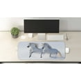 thumbnail image 2 of Winter Computer Mouse Pad, Galloping Noble Horses on Snow Covered Field Purity Animals Theme, Rectangle Non-Slip Rubber Mousepad Large, 31" x 12" Gaming Size, White, by Ambesonne, 2 of 2