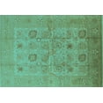thumbnail image 1 of Ahgly Company Indoor Rectangle Oriental Turquoise Blue Traditional Area Rugs, 7' x 10', 1 of 4