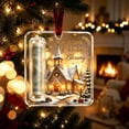 thumbnail image 4 of Money Gift Christmas Tree Ornament, Snowy Church Artwork Holiday Cash Holder Decoration, Hanging Keepsake for Kids Teens and Adults, Clear Acrylic, 4 of 6