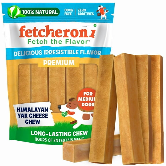 Yak Cheese Himalayan Dog Chews - All Natural Delicious Dog Treat - High Protein Treat for Muscle Development & Energy - Odorless and No GMO - for Medium and Small Dogs – 5 Sticks