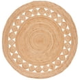 thumbnail image 2 of Safavieh Natural Fiber Round Collection NF364A Handmade Boho Charm Farmhouse Jute Area Rug, 3 x 3 Round, Natural, 2 of 3
