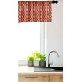 thumbnail image 3 of Ambesonne Retro Window Valance, Zig Zag Chevron Stripes, 54" X 18", Orange Maroon Yellow, 3 of 3