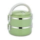thumbnail image 1 of Naiovety Fiambrera aislada Contenedor de alimentos apilable de acero inoxidable Fiambrera grande para niños adultos a prueba de fugas, rosa, de una sola Mostrada Verde 2 capas Naiovety HA008527-06, 1 of 6