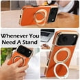 thumbnail image 2 of Dteck Case for iPhone 17 Pro Max, Shockproof Magnetic PU Leather Ring Stand Electroplated Plating Slim Hard Protective Cover, Blue, 2 of 7