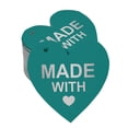 thumbnail image 1 of Inkdotpot Real Silver Foil Made With Love Wedding Tag Favor Hang Paper Tag 100 Pieces, 1 of 6