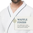 thumbnail image 4 of Kaufman - Embroidered Bathrobe Waffle Kimono Set of 2 Spa Robes 100% Cotton - His/Hers, 4 of 7