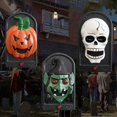 thumbnail image 5 of Adorno de timbre de Halloween, timbre con sonido de botón de calabaza duradero, fiesta de Halloween, casa embrujada, habitación secreta, barra delantera favorable (cabeza de calabaza), 5 of 5