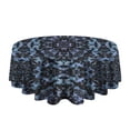 thumbnail image 5 of Blue Abstract Pattern Round Tablecloth 60"x60",Wrinkle Wipeable Table Cloth for Kitchen Dining Room Picnic Patio Party, 5 of 6