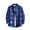 Blue, variant on Mens Flannel Shirts Long Sleeve Casual Fall Winter Lapel Plaid Shirt Jacket Loose Fit Button Down Mens Shirts