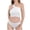 White, variant on purcolt Women's Sports Set One Shoulder No Underwire Full Coverage Bras High Waisted Bikini Set Two Piece Tummy Control Full Coverage Bathing Suits