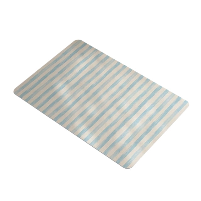 Diatomaceous Earth Bathroom Mat 60 cm x 40 cm Striped Pattern Polyester Quick Drying Stain Resistant Wear Resistant Non Slip