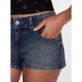 thumbnail image 4 of No Boundaries Low Rise Denim Shortie Shorts, 2'' Inseam, Women’s 00-20, 4 of 5