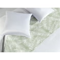 thumbnail image 2 of Leaves Bed Runner, Simple Jungle Leaf Pattern Botanical Hawaiian Flora Aloha Boho Nature Print, Decorative Accent Bedding Scarf for Hotels Homes & Guest Rooms, Queen, Pastel Green White, by Ambesonne, 2 of 3