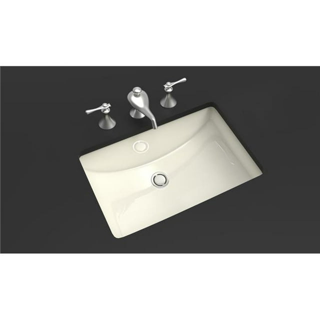American Imaginations AI-23082 20.75 in. Rectangle CSA Évier Encastré Set&44; Biscuit & Chrome Hardware