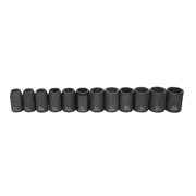 K-Tool 38100 12-pc 1/2 Drive Metric Impact Short Socket Set