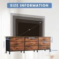 thumbnail image 4 of edx 9 Drawer Dresser for Bedroom, 63" Fabric Chest, TV Stand for 65, 70, 75 inch TV, Wide Storage Organizer for Closet, Hallway & Living Room, Rust, 4 of 8