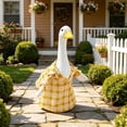 thumbnail image 5 of PONPRNGY Spring Porch Goose Outfit for Cement Statue Goose Shirt Costume for Summer Outdoor Yard Lawn Patio Decor, 5 of 6