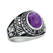Keepsake Personalized Men's Middle School or Junior High Ring available in Valadium