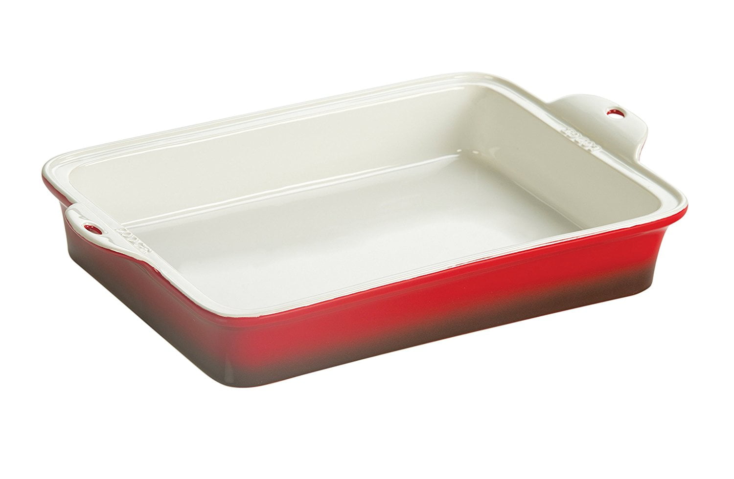 STW13RCT43 Stoneware Baking Dish, 9" x 13", Red, All natural ceramic