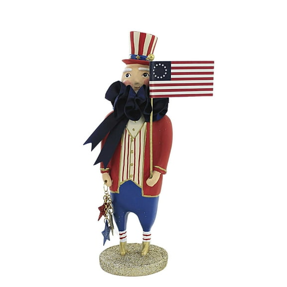 Ameristar - One Figurine 9 Inch, Polyresin - Patriotic Flage Stars 55522.