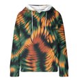 thumbnail image 4 of Yertdoel Hoodies for Women Fashion Printed Fleece Lined Drawstring Pullover Hooded Sweatshirt Outdoor Casual Warm Cozy Hoodie Top with Pocket, 4 of 7