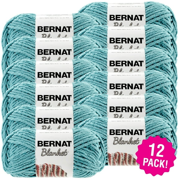 Multipack of 12 - Bernat Blanket Yarn-Light Teal