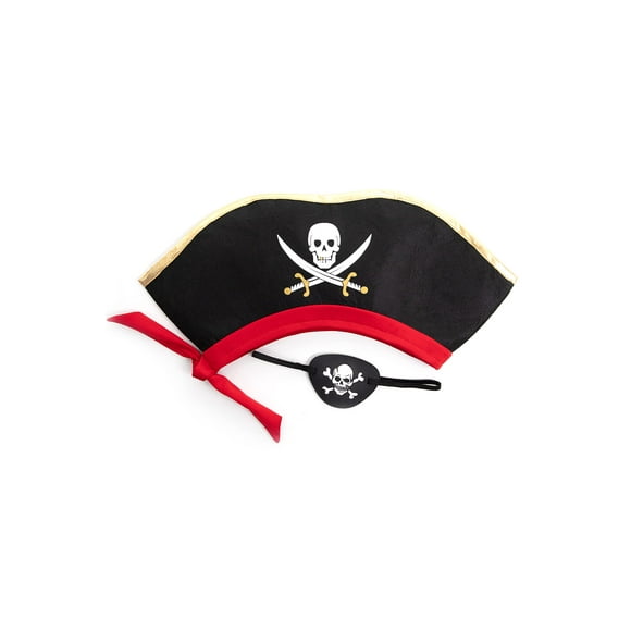 Sombreros para disfraz de Little Adventures (sombrero de pirata y parche en el ojo de lujo)