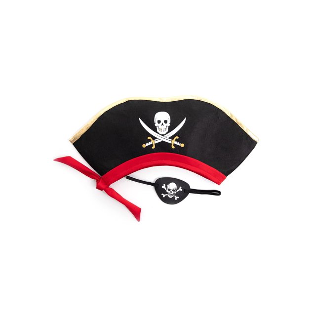 Sombreros para disfraz de Little Adventures (sombrero de pirata y parche en el ojo de lujo)