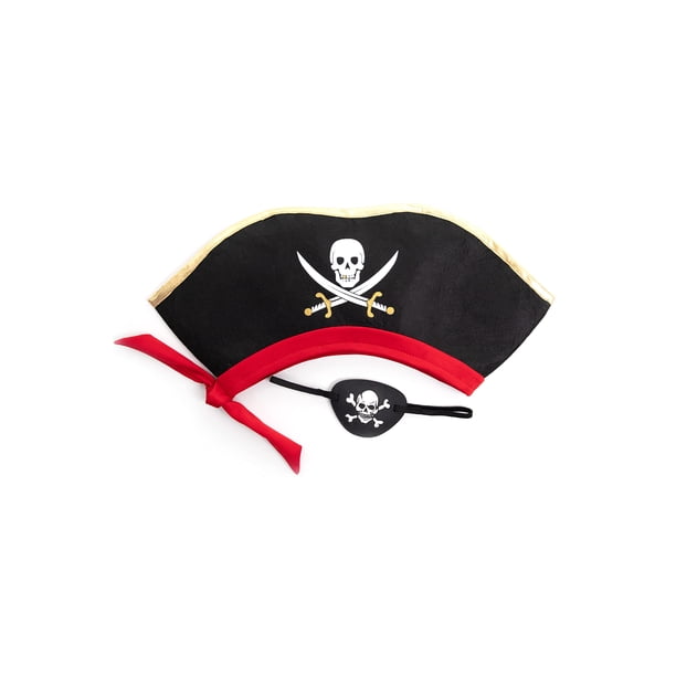 Sombreros para disfraz de Little Adventures (sombrero de pirata y parche en el ojo de lujo)