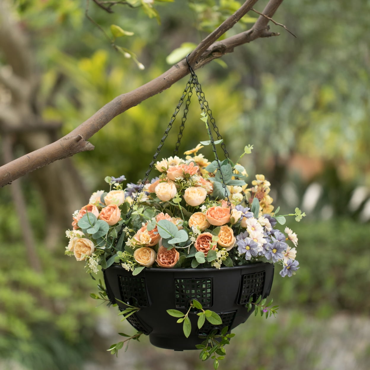 Gardenised Durable Plastic Lace Ultimate Hanging Baskets Tomato, Flower, and Herb Outdoor Flower Planter
