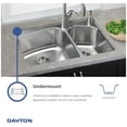 thumbnail image 6 of Elkay Dayton Stainless Steel 31-3/4" x 18-1/4" x 8", Equal Double Bowl Undermount Sink, 6 of 7
