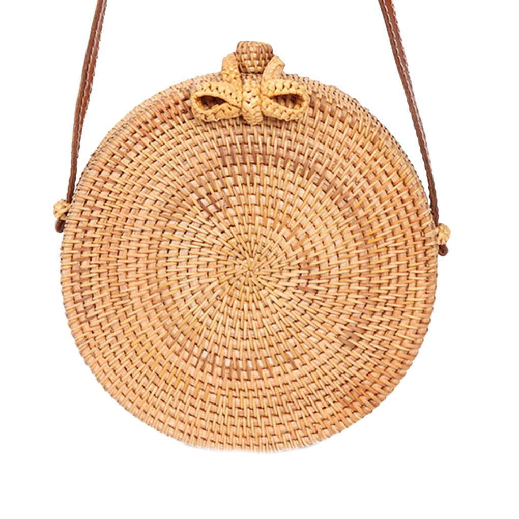 woven circle purse