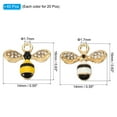 thumbnail image 2 of Uxcell 40 Pcs Encanto de Abejas Encantos de Pulsera de Abejas Esmalte Resina Rhinestone para Fabricación de Joyería Amarillo Blanco, 2 of 5